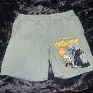 Star Wars The Mandalorian Men's Lounge Shorts - Sage Green xl